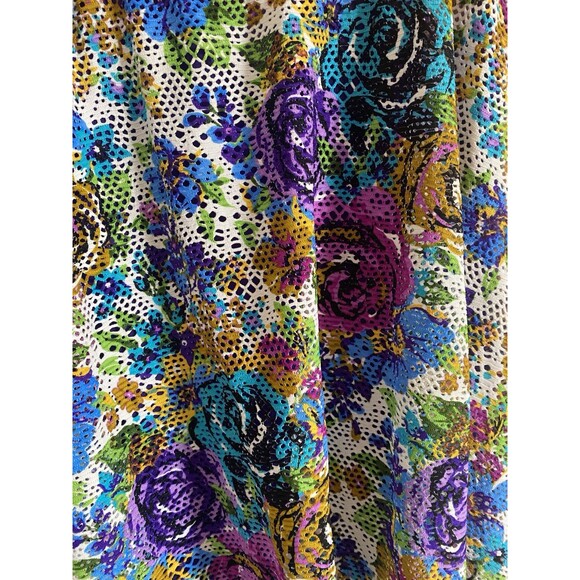 Betsey Johnson Purple Floral Coverup Dress Vintage Pinup Coquette Size XS/S - Picture 6 of 8